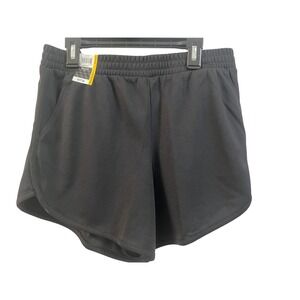 Athletic Works Girls Plus Size L 10-12 Black Mesh Core Shorts NWT AX16100150289